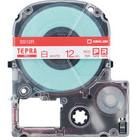 テプラ TEPRA PRO【純正】テープ スタンダード 幅12mm 白ラベル(赤文字) SS12R 1個 キングジム