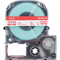 テプラ TEPRA PRO【純正】テープ スタンダード 幅9mm 白ラベル(赤文字) SS9R 1個 キングジム
