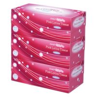 ティッシュペーパー 保湿 180組（3箱入）エルモアピンクローションティシュー恋してふわわ 1ケース（10パック）カミ商事