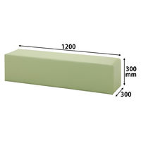 コマイ キッズサークルベンチグリーン 幅1200×奥行300×高さ300mm PSK-02（直送品）