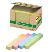 スリーエム(3M) ポストイット ふせん 付箋 再生紙 75mm×12.5mm グラデーション4色 1箱（20冊入） 5601-GK
