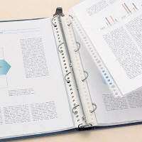 プラス　差替式クリアーファイル デジャブ　4穴タイプ　背幅35mm　ネーブルオレンジ　89405　FC-224DP　1箱（12冊入）