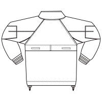 セロリー　62053　配色リブ ブルゾン レッド　S　（直送品）