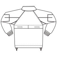 セロリー　62053　配色リブ ブルゾン レッド　3L　（直送品）