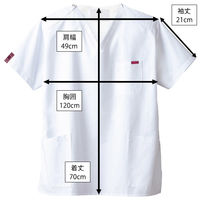フォーク スクラブ ホワイト L 7000SC-1 1枚　スクラブ