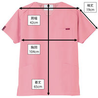 フォーク スクラブ ピンク S 7000SC-3 1枚　スクラブ