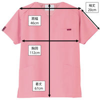 フォーク スクラブ ピンク M 7000SC-3 1枚　スクラブ
