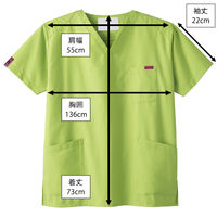 フォーク スクラブ ライム 3L 7000SC-6 1枚　スクラブ