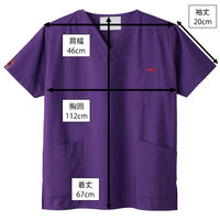 フォーク スクラブ パープル M 7000SC-10 1枚　スクラブ