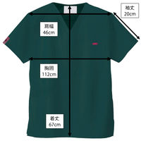 フォーク スクラブ モスグリーン M 7000SC-18 1枚　スクラブ