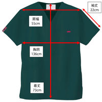 フォーク スクラブ モスグリーン 3L 7000SC-18 1枚　スクラブ