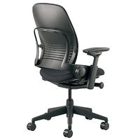 Steelcase　リープチェア肘付きブラックフレーム5F17/ブラック　（直送品）