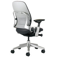 スチールケース　リープチェア　オフィスチェア　プラチナフレーム5F17/ブラック　肘付　K46216179P(6249/5F17　1脚　（直送品）