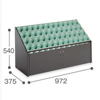 テラモト オブリークアーバンC 48本立 グリーン UB-285-248-1 1台