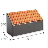 テラモト オブリークアーバンＣ 48本立 オレンジ 幅972×奥行375×高さ540mm 1台 傘立て シュート式