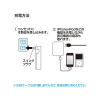 サンワサプライ USB充電タップ型ACアダプタ ホワイト ACA-IP25W（直送品）