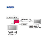 サンワサプライ HDMI変換アダプタ マイクロHDMI L字型 AD-HD10LMC（直送品）