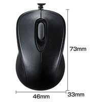 有線マウス　3ボタン　超小型サイズ　光学式　MA-MA6BK　サンワサプライ　1個（直送品）