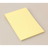 【再生紙】ポストイット 付箋 ふせん 罫線入り ラインノート 通常粘着 150×100mm イエロー 1パック(1冊入) 660RP-50Y