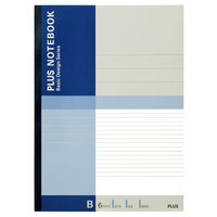 【アウトレット】【Goエシカル】プラス 無線綴じノート ベーシック A4 B罫 40枚 青 1パック（10冊入） 75088