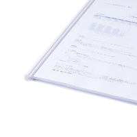 アスクル　レール式クリアーホルダー　A4タテ　50枚とじ　ホワイト　10冊　ファイル  オリジナル