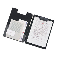 リヒトラブ クリップファイル＜捺印対応＞ A4タテ 黒（ブラック） F2660-24 1セット（5冊：1冊×5）