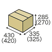 【底面B4】【120サイズ】保存・保管用ダンボール 内寸：幅420×奥行325×高さ270mm 1梱包（20枚入） 森紙業