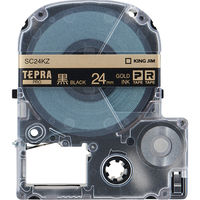 テプラ TEPRA PRO【純正】テープ スタンダード 幅24mm  黒ラベル(金文字) SC24KZ 1個 キングジム