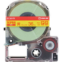 テプラ TEPRA PRO【純正】テープ スタンダード 幅36mm  黄ラベル(赤文字) SC36YR 1個 キングジム