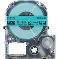 テプラ TEPRA PRO【純正】テープ スタンダード 幅12mm パール 緑ラベル(黒文字) SMP12G 1個 キングジム