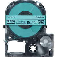 テプラ TEPRA PRO【純正】テープ スタンダード 幅18mm パール 緑ラベル(黒文字) SMP18G 1個 キングジム