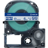 テプラ TEPRA PRO【純正】テープ スタンダード 幅6mm 白ラベル(青文字) SS6B 1個 キングジム