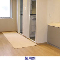 テラモト　素足さらりマット　ベージュ　1800×900mm　MR-146-048-0　（直送品）