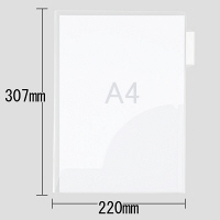 アスクル　クリアーホルダー　A4　1箱(100冊)　2つ折　サイドインデックス付　ファイル  オリジナル