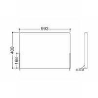 オカムラ スチールOAデスク ビラージュ VILLAGE 専用デスクトップパネル（スチールタイプ） 幅1000mm用 ライトブルー 1台（直送品）