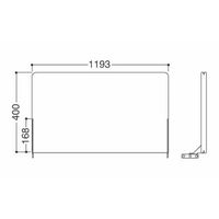 オカムラ スチールOAデスク ビラージュ VILLAGE 専用デスクトップパネル（スチールタイプ） 幅1200mm用 ライトグリーン 1台（直送品）