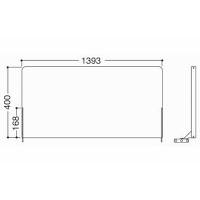 オカムラ スチールOAデスク ビラージュ VILLAGE 専用デスクトップパネル（スチールタイプ） 幅1400mm用 ライトグリーン 1台（直送品）