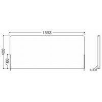 オカムラ スチールOAデスク ビラージュ VILLAGE 専用デスクトップパネル（スチールタイプ） 幅1600mm用 ライトブルー 1台（直送品）