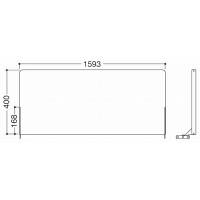 オカムラ スチールOAデスク ビラージュ VILLAGE 専用デスクトップパネル（スチールタイプ） 幅1600mm用 ライトベージュ 1台（直送品）
