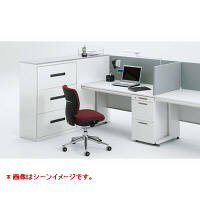 オカムラ スチールOAデスク ビラージュ VILLAGE 専用デスクトップパネル（スチールタイプ） サイドパネル左用 ライトベージュ 1台（直送品）