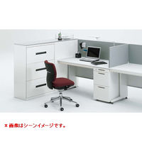オカムラ スチールOAデスク ビラージュ VILLAGE 専用デスクトップパネル（スチールタイプ） サイドパネル左用 ライトグリーン 1台（直送品）