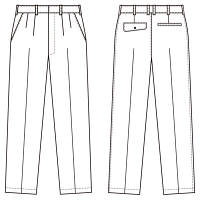 アイトス　ワークパンツ（2タック）　AZ6322-008　ネイビー　82cm　（直送品）