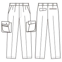 アイトス　カーゴパンツ（2タック）　AZ6324-015　グリーン　88cm　（直送品）