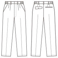 アイトス　レディースシャーリングパンツ（2タック）　AZ6323-006　ブルー　4L　（直送品）