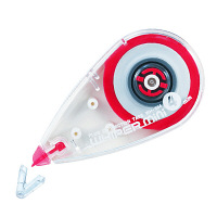 プラス　修正テープ　ホワイパーミニ　幅4mm×7m　レッド　赤　15個　WH-504-15P　43285