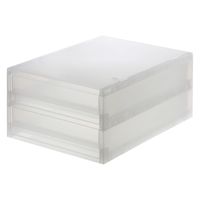 無印良品 ポリプロピレン 小物収納ケース 引出２段 約幅２６×奥行３７×高１６．５ｃｍ 1セット（1個×4） 良品計画