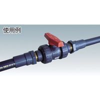 積水化学工業 エスロン 塩ビ製ボールバルブ ねじ式 本体PVC OリングEPDM 20 長さ116mm×高さ82mm BV20NX 1個（直送品）