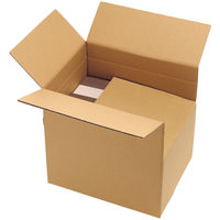 【底面B4ワイド】　無地ダンボール　高さ調節タイプ　B4ワイド×高さ255～400mm　M　1セット（60枚：30枚入×2梱包）