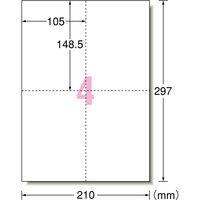 エーワン（A-one）手作りプリントペーパー ミシン目  インクジェット  A4 4面  10シート  51141
