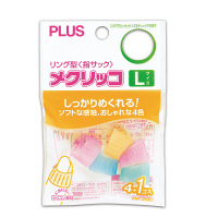 プラス メクリッコカラー L 指サック 1セット（50個：5個入×10パック） KM-303C 44781
